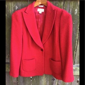 Talbots Red Italian Wool Blazer